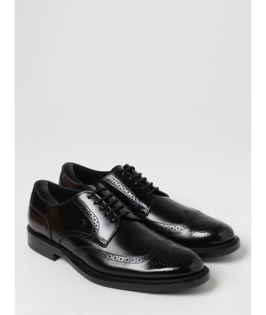 TOD'S Черные кожаные туфли, фото 2