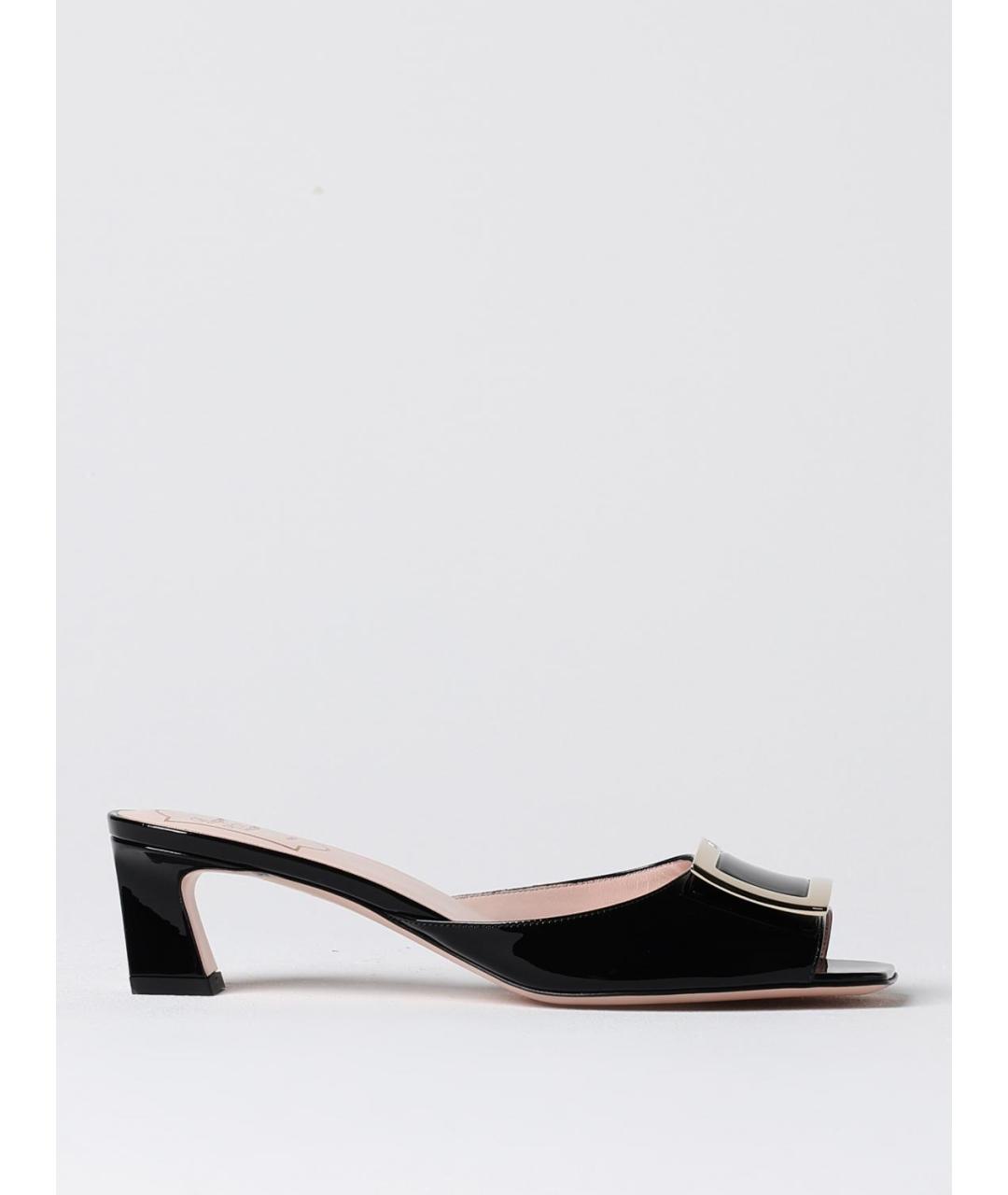 ROGER VIVIER Черные кожаные туфли, фото 5