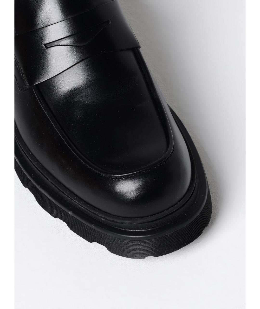 TOD'S Черные кожаные лоферы, фото 4