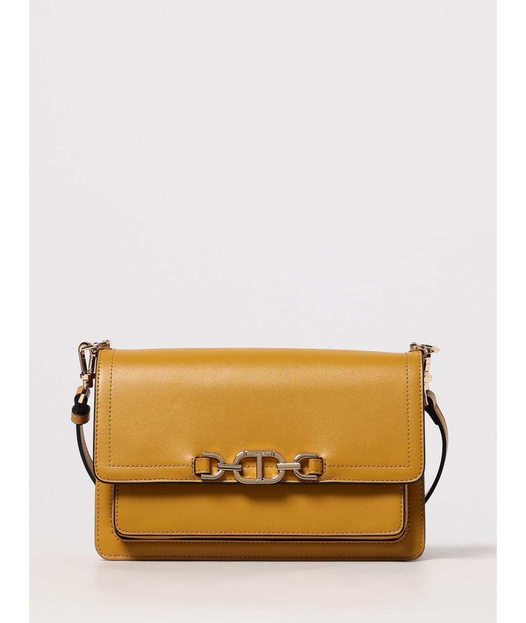 TWIN-SET Горчичная сумка через плечо из искусственной кожи, фото 4