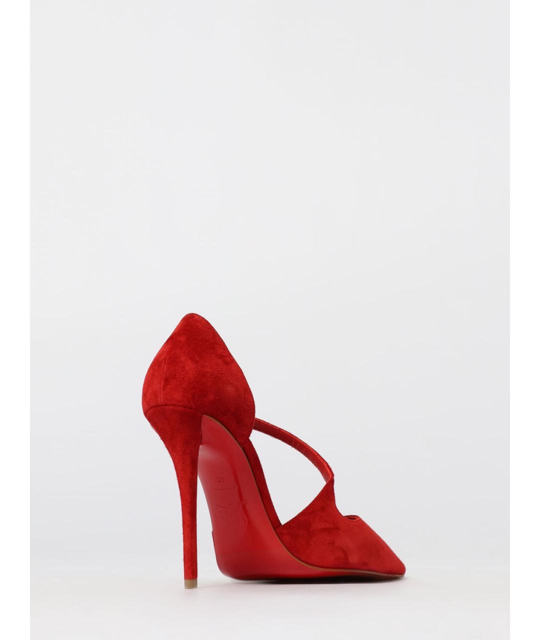 CHRISTIAN LOUBOUTIN Красные замшевые туфли, фото 3