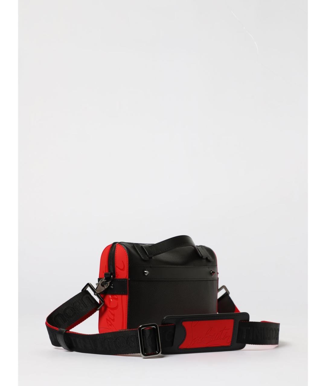 CHRISTIAN LOUBOUTIN Черная кожаная сумка на плечо, фото 2