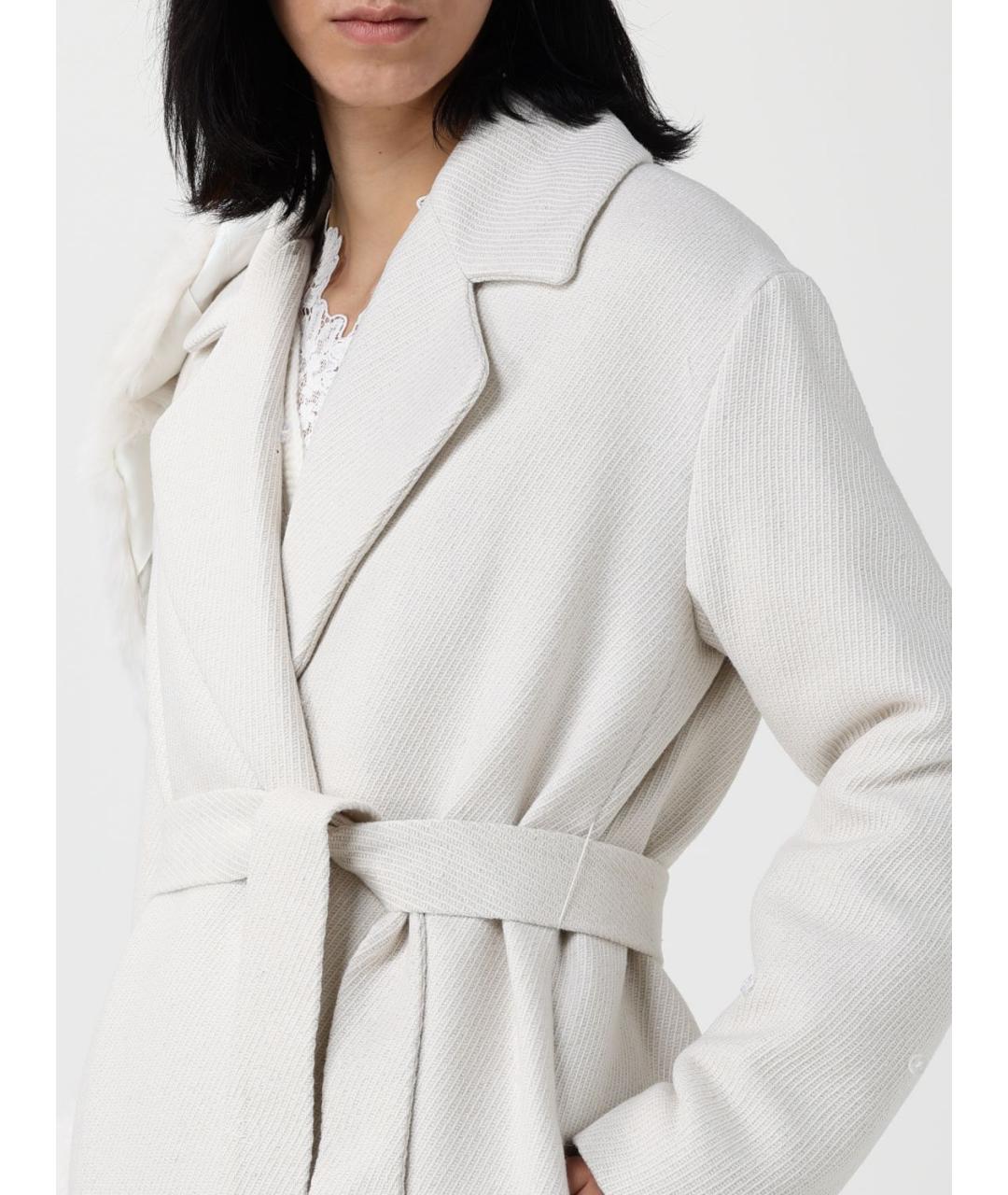 TWIN-SET Серое полиэстеровое пальто, фото 5