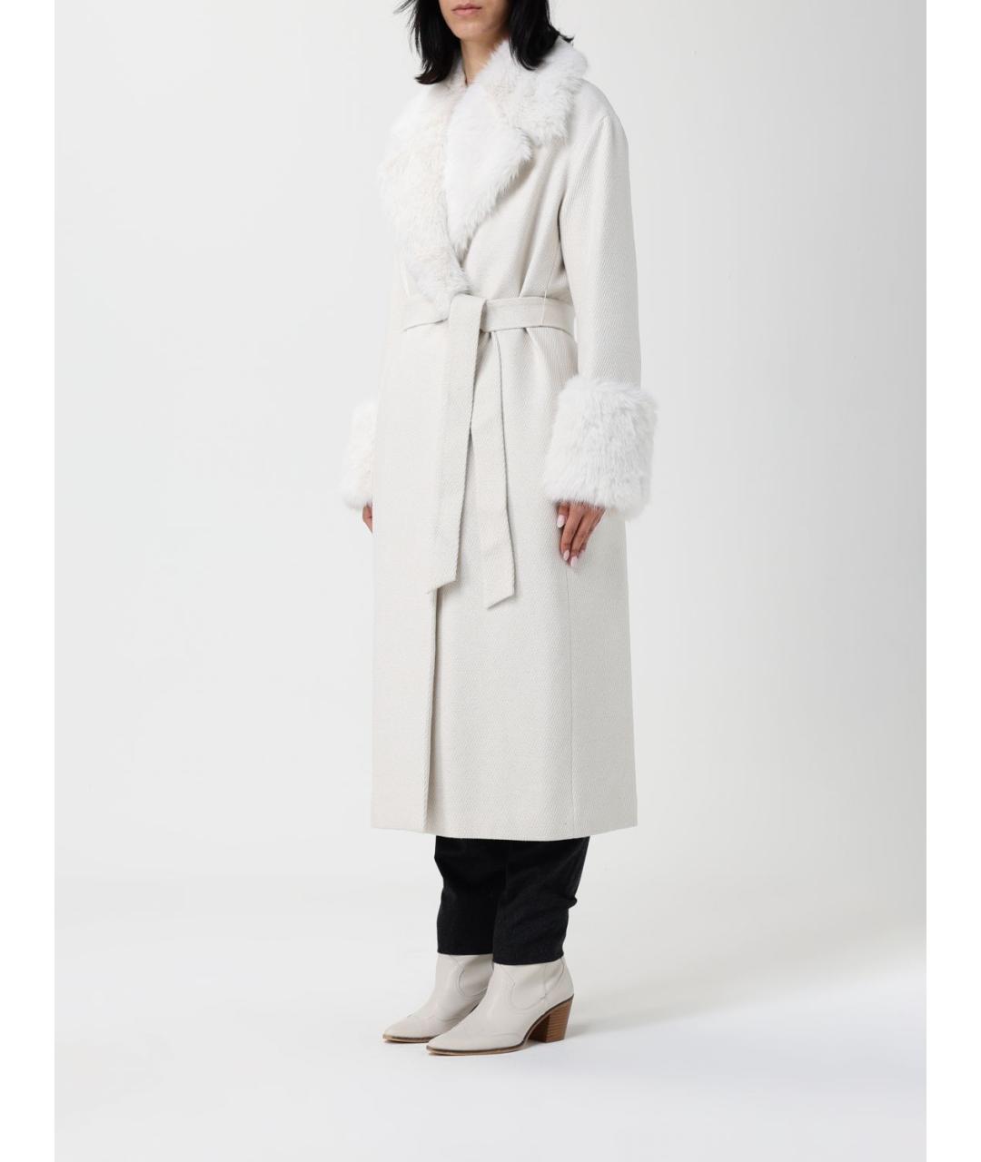 TWIN-SET Серое полиэстеровое пальто, фото 4