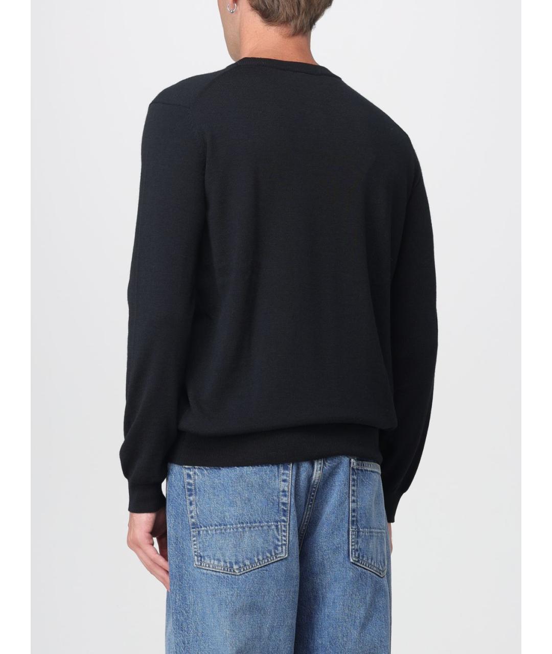 LACOSTE Черный шерстяной джемпер / свитер, фото 2