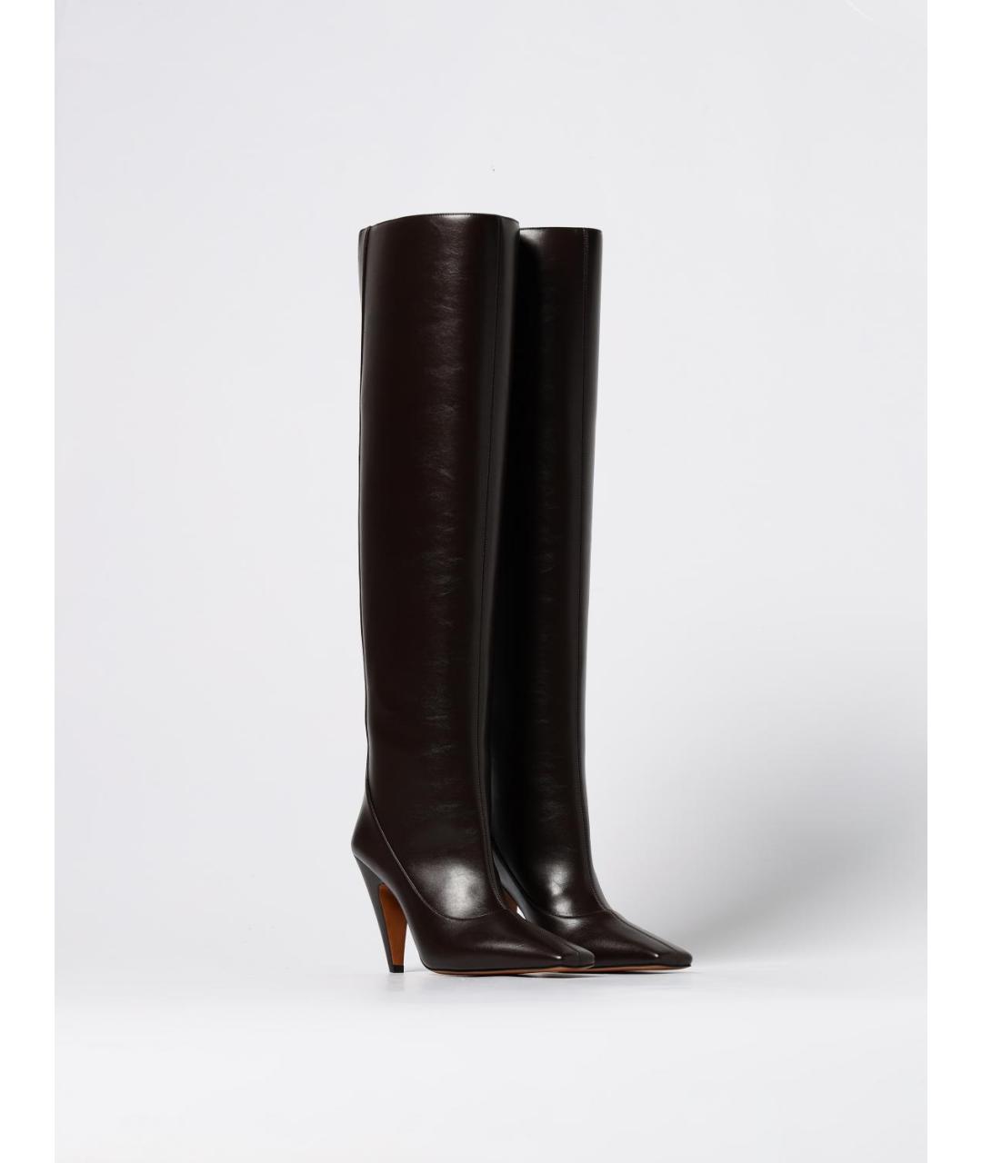 STELLA MCCARTNEY Коричневые кожаные сапоги, фото 2