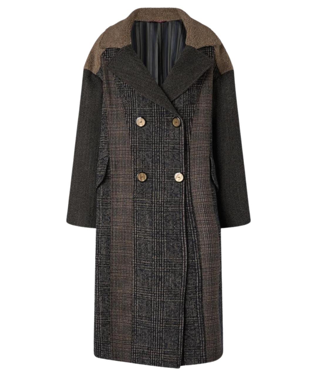 ANTONIO MARRAS Коричневое шерстяное пальто, фото 1