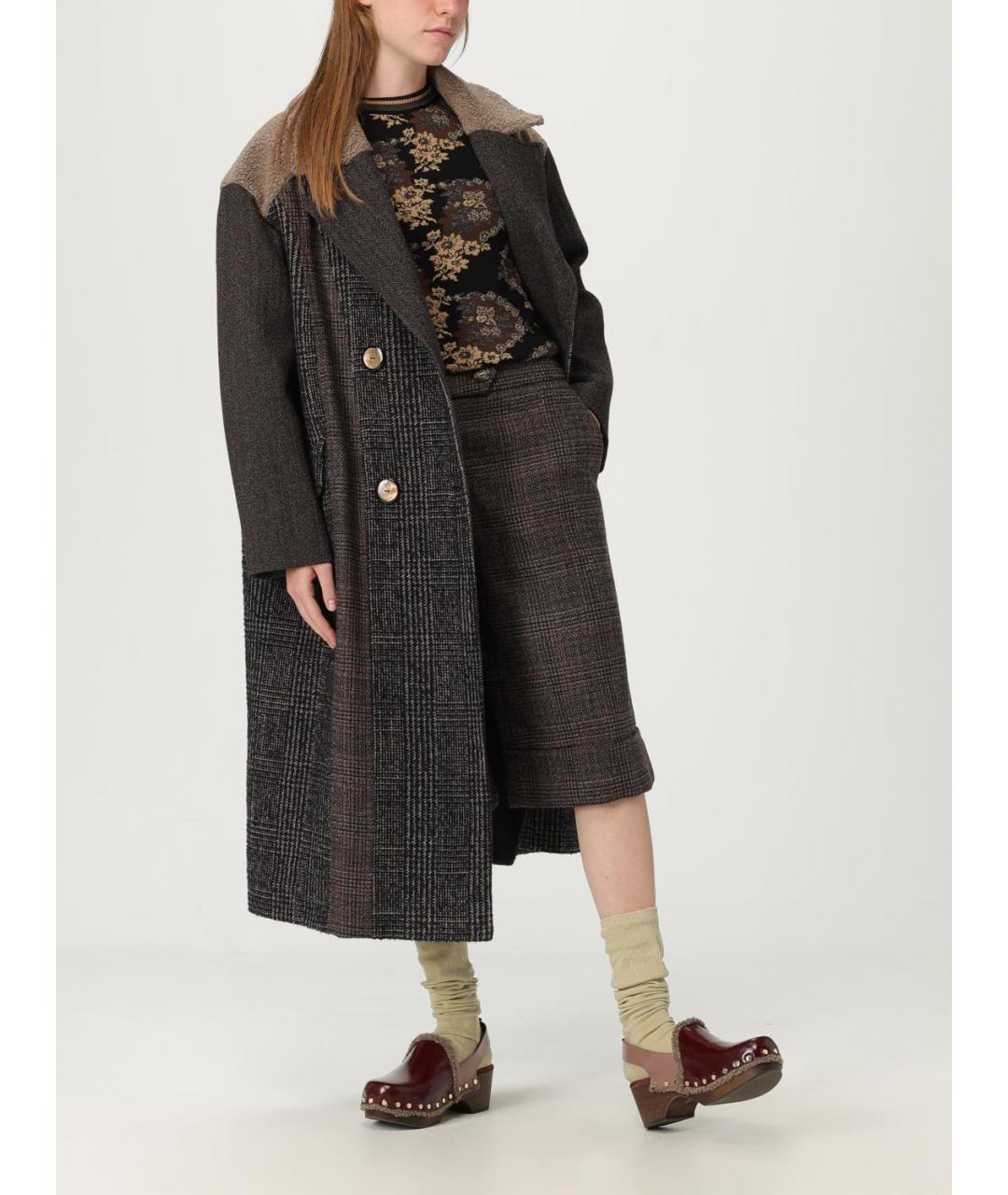 ANTONIO MARRAS Коричневое шерстяное пальто, фото 3