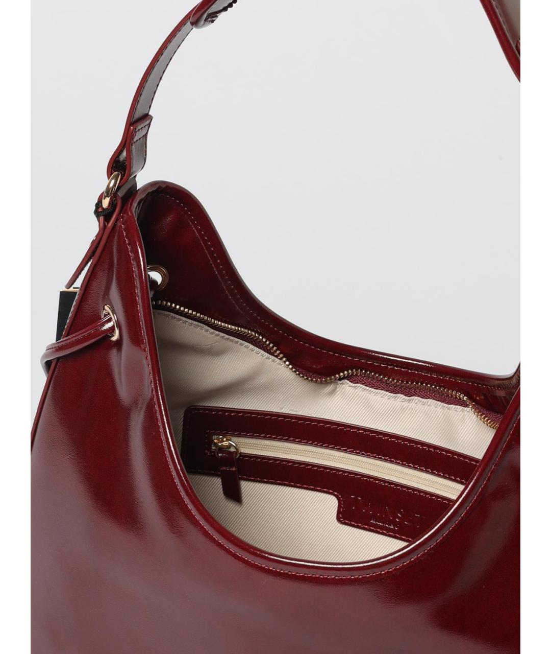 TWIN-SET Бордовая сумка через плечо из искусственной кожи, фото 3
