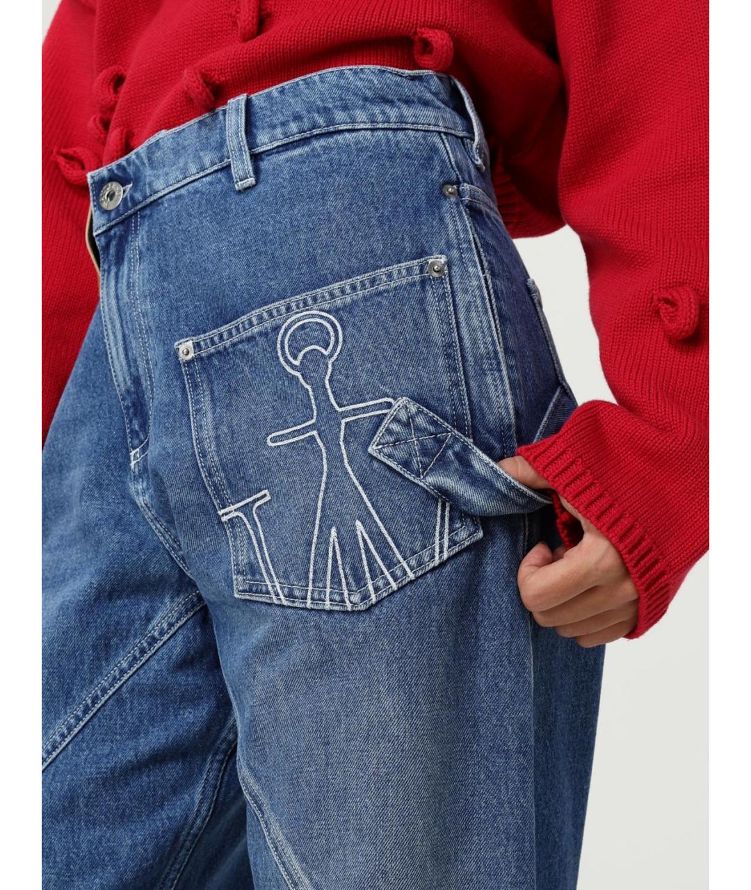 J.W.ANDERSON Синие хлопковые прямые джинсы, фото 5