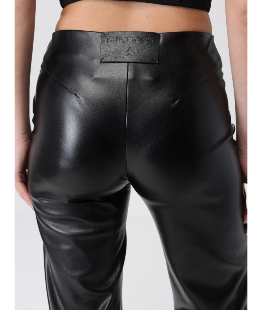 PATRIZIA PEPE Черные прямые брюки, фото 3