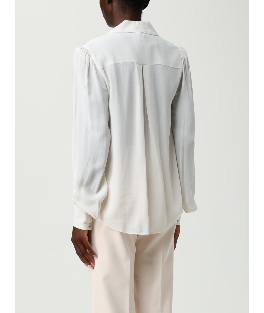 TWIN-SET Бежевая вискозная блузы, фото 2