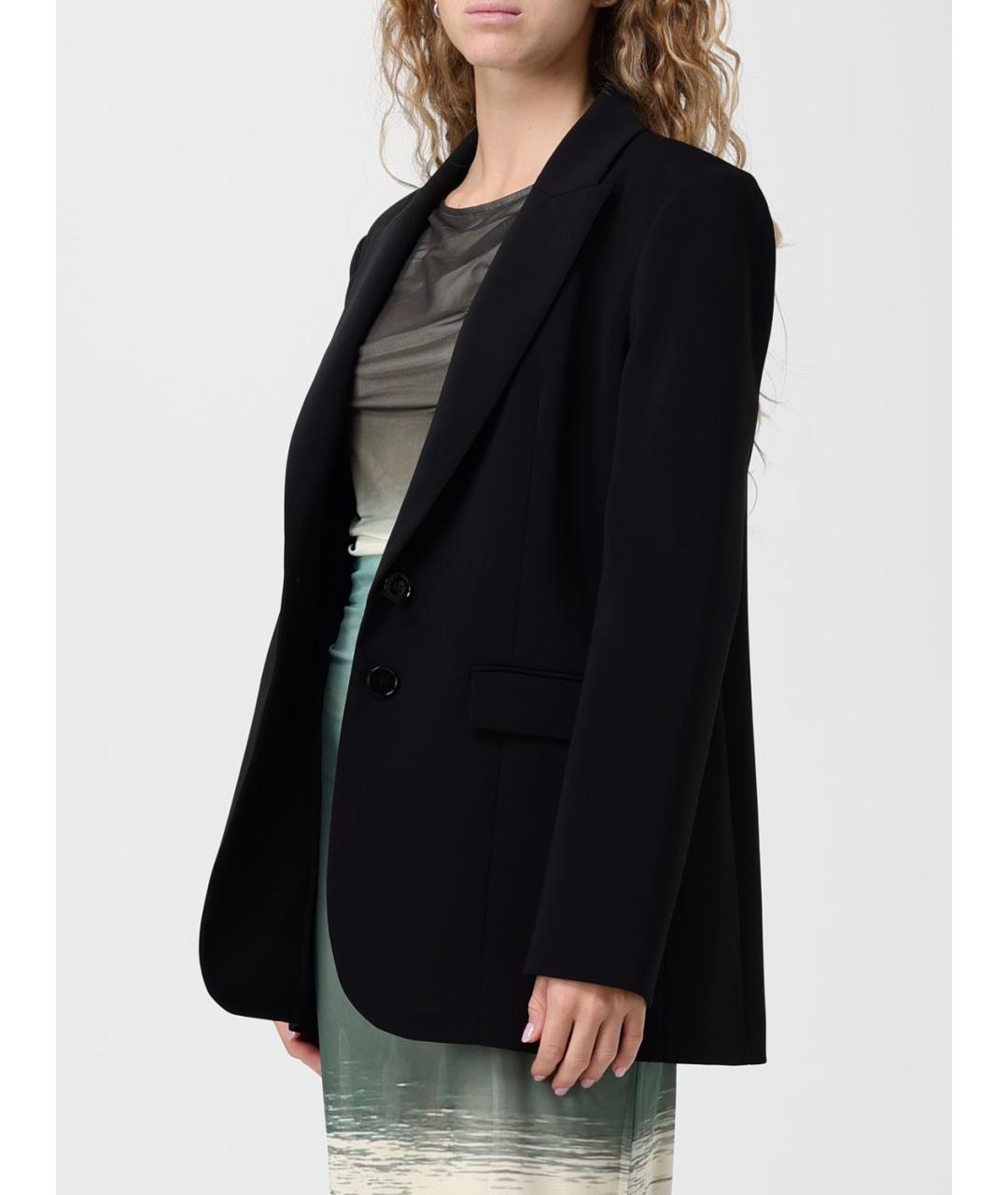 PATRIZIA PEPE Черный полиэстеровый жакет/пиджак, фото 3