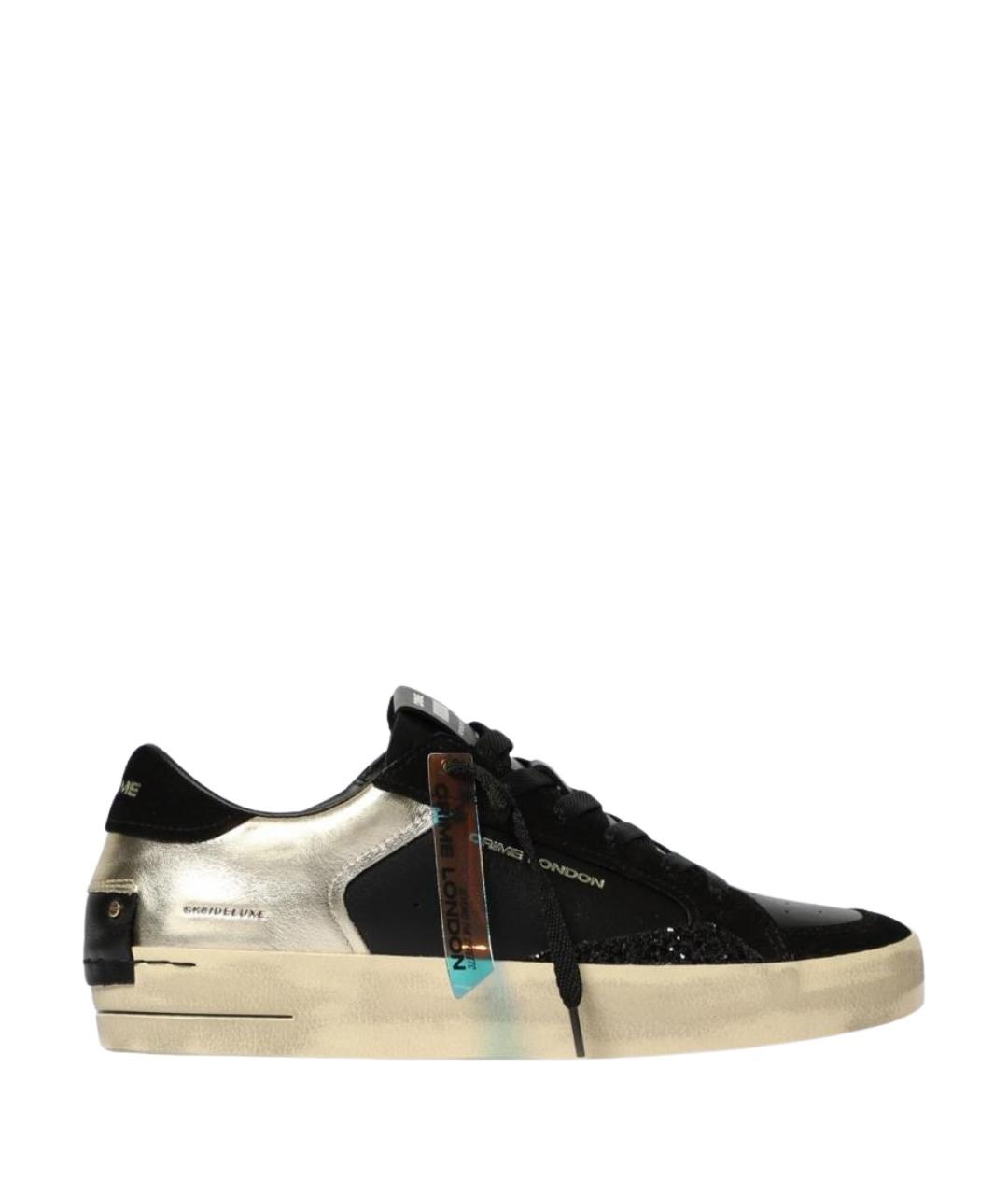 CRIME LONDON Черные кожаные кеды, фото 1