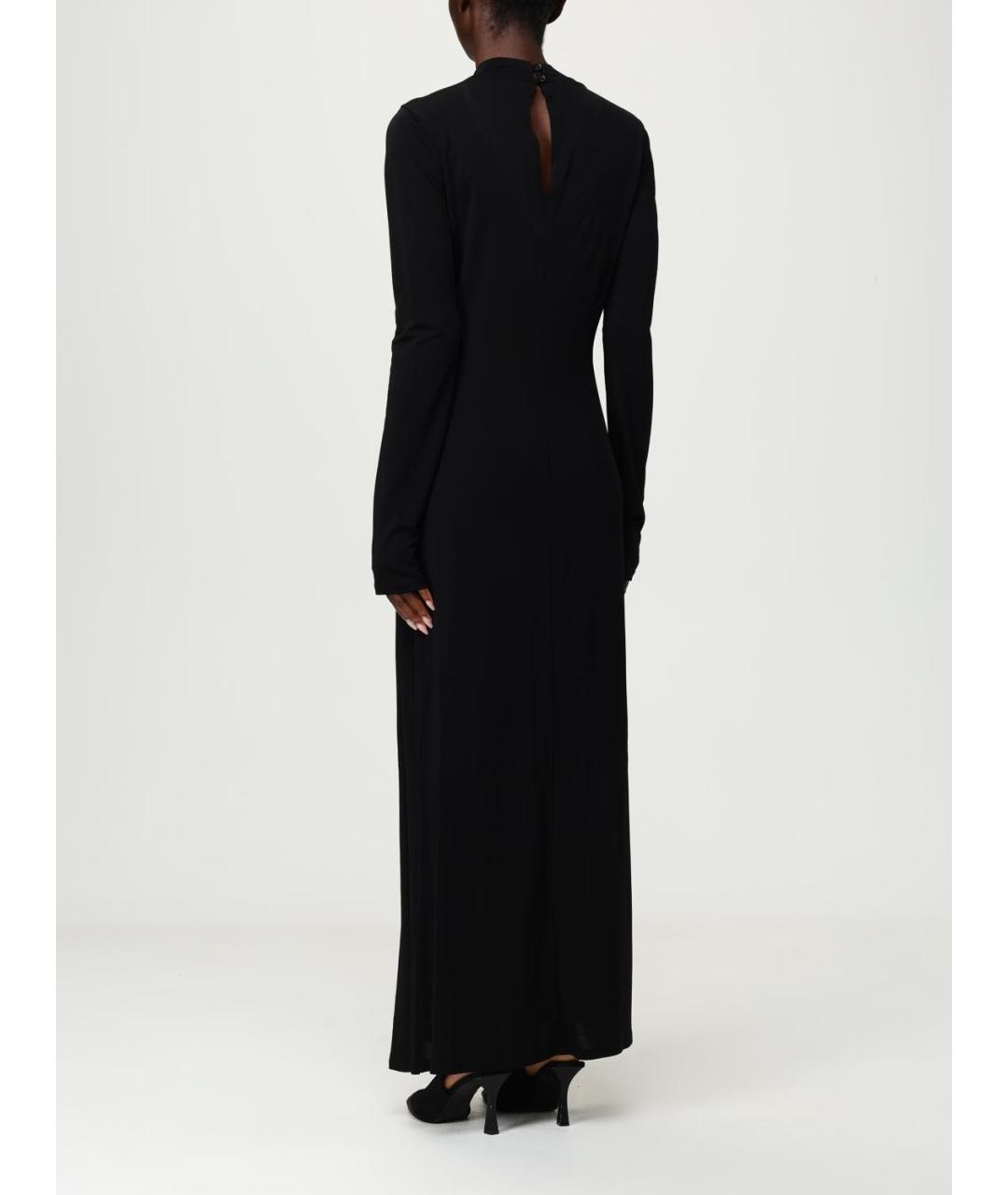 TWIN-SET Черное вискозное платье, фото 2