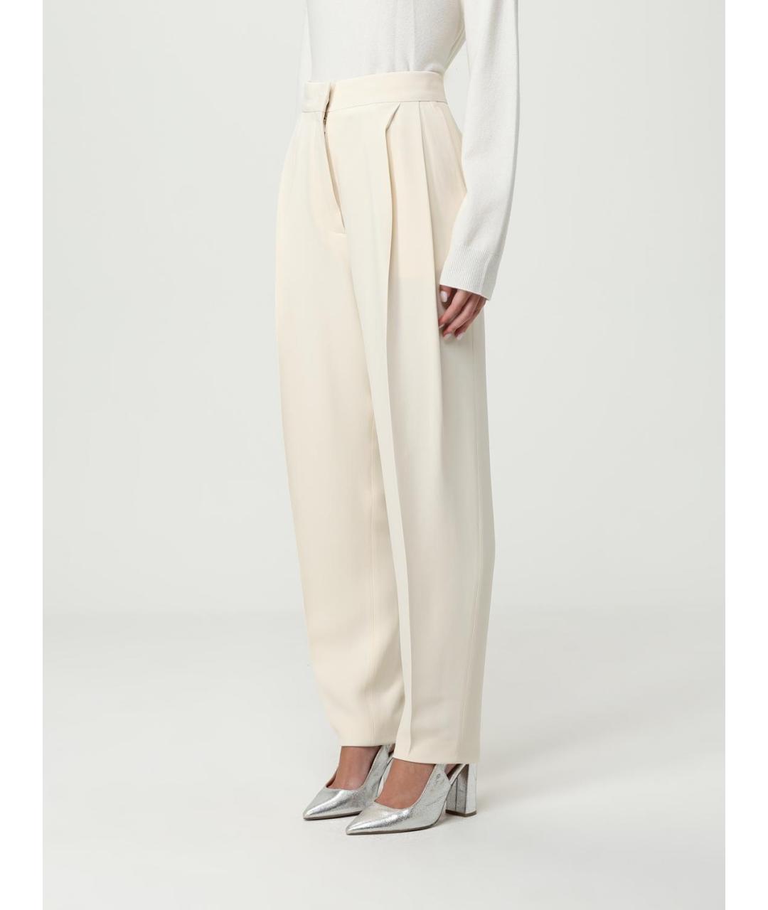 FABIANA FILIPPI Бежевые вискозные прямые брюки, фото 4