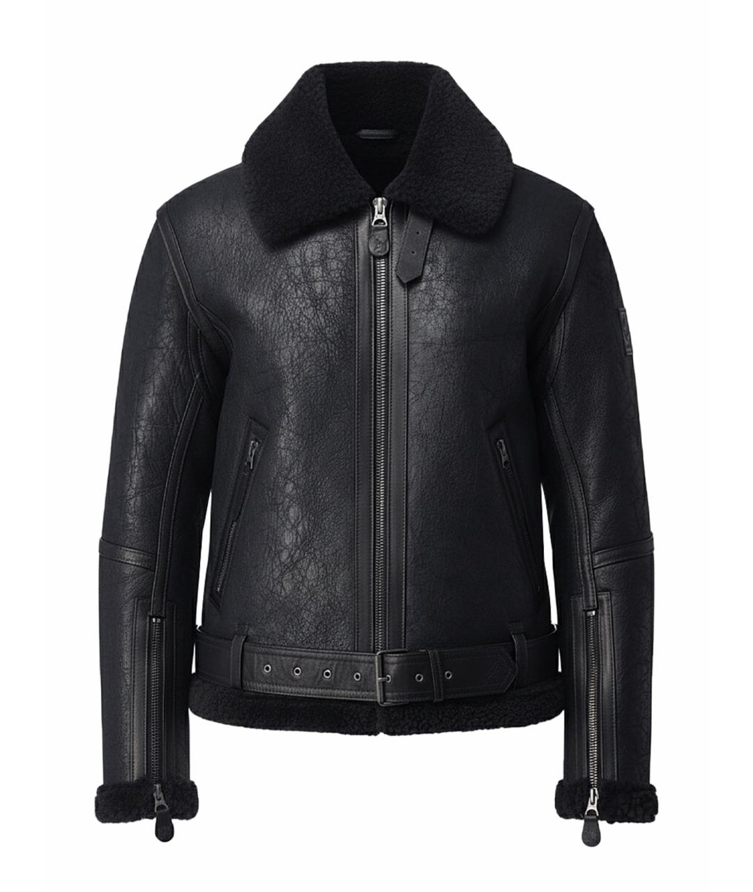 BELSTAFF Черная кожаная куртка, фото 1