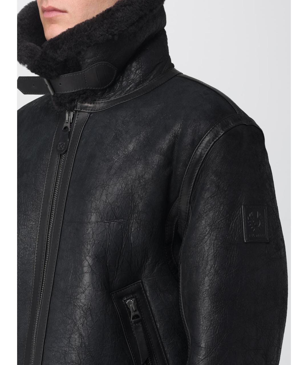 BELSTAFF Черная кожаная куртка, фото 4