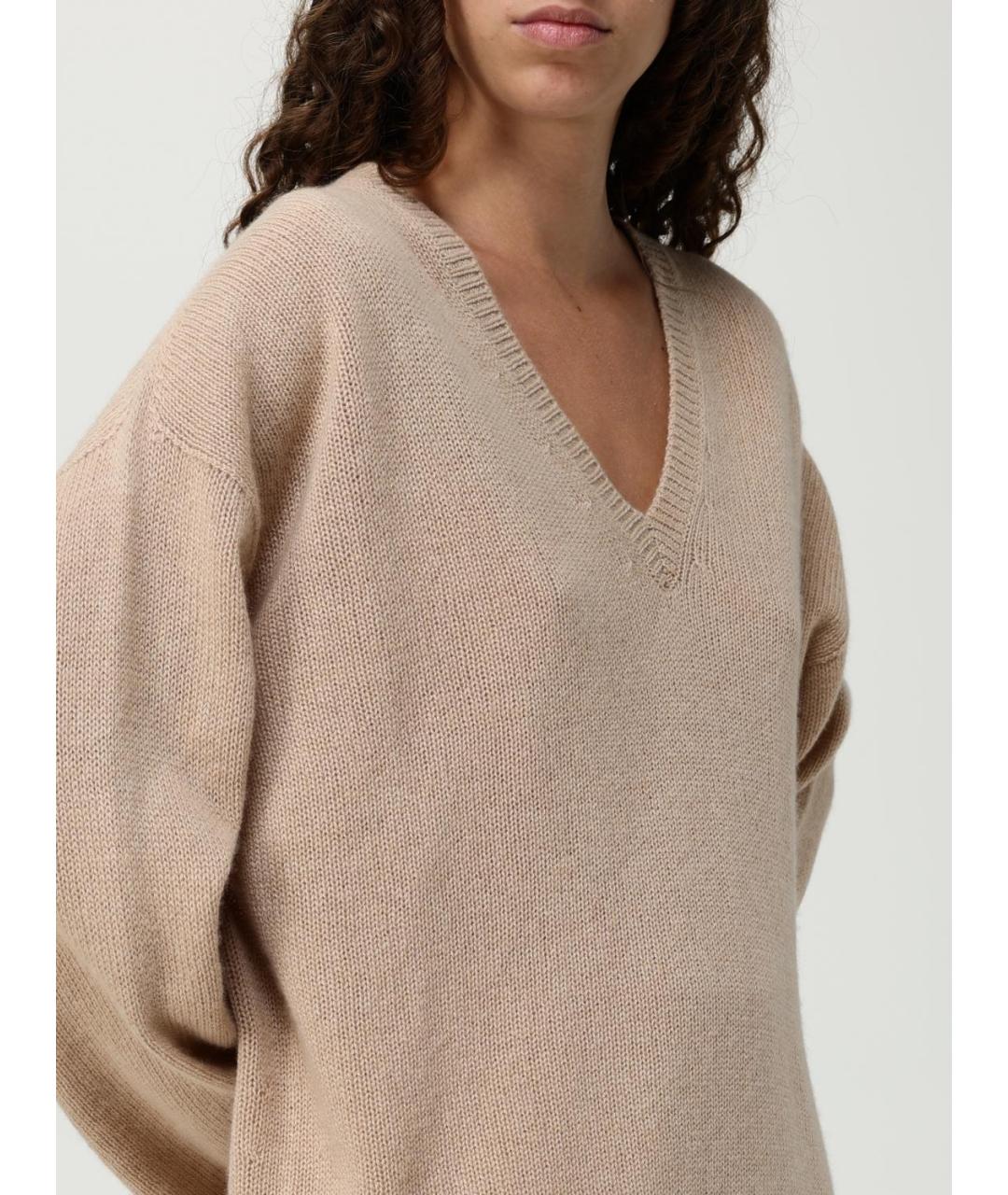 FABIANA FILIPPI Бежевый кашемировый джемпер / свитер, фото 5