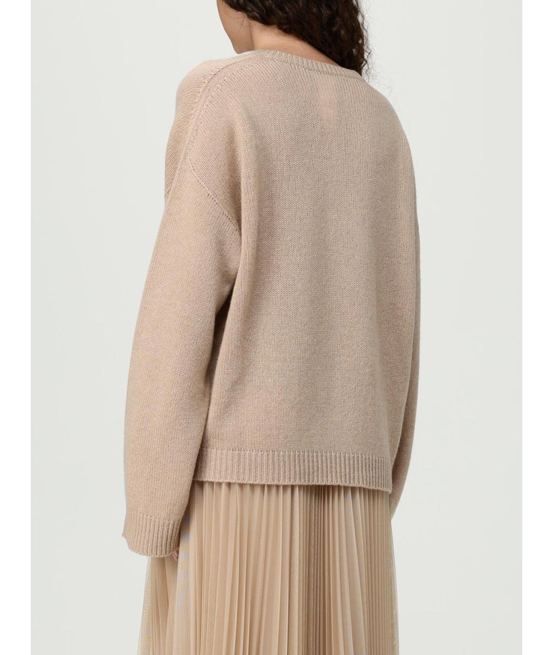 FABIANA FILIPPI Бежевый кашемировый джемпер / свитер, фото 3