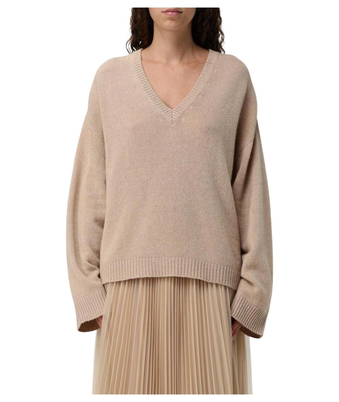 FABIANA FILIPPI Бежевый кашемировый джемпер / свитер, фото 1