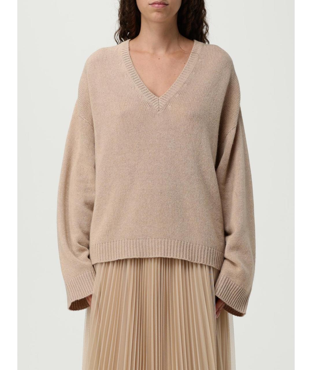 FABIANA FILIPPI Бежевый кашемировый джемпер / свитер, фото 6