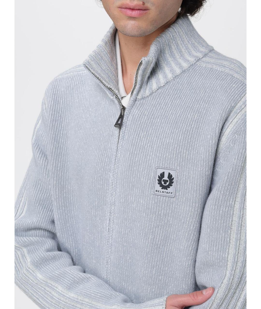 BELSTAFF Голубой шерстяной кардиган, фото 4