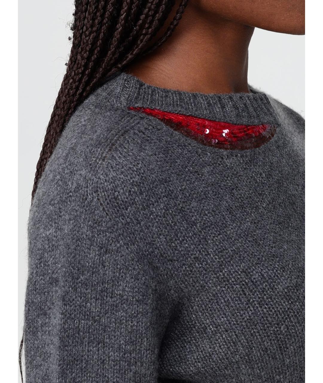 FABIANA FILIPPI Серый кашемировый джемпер / свитер, фото 4