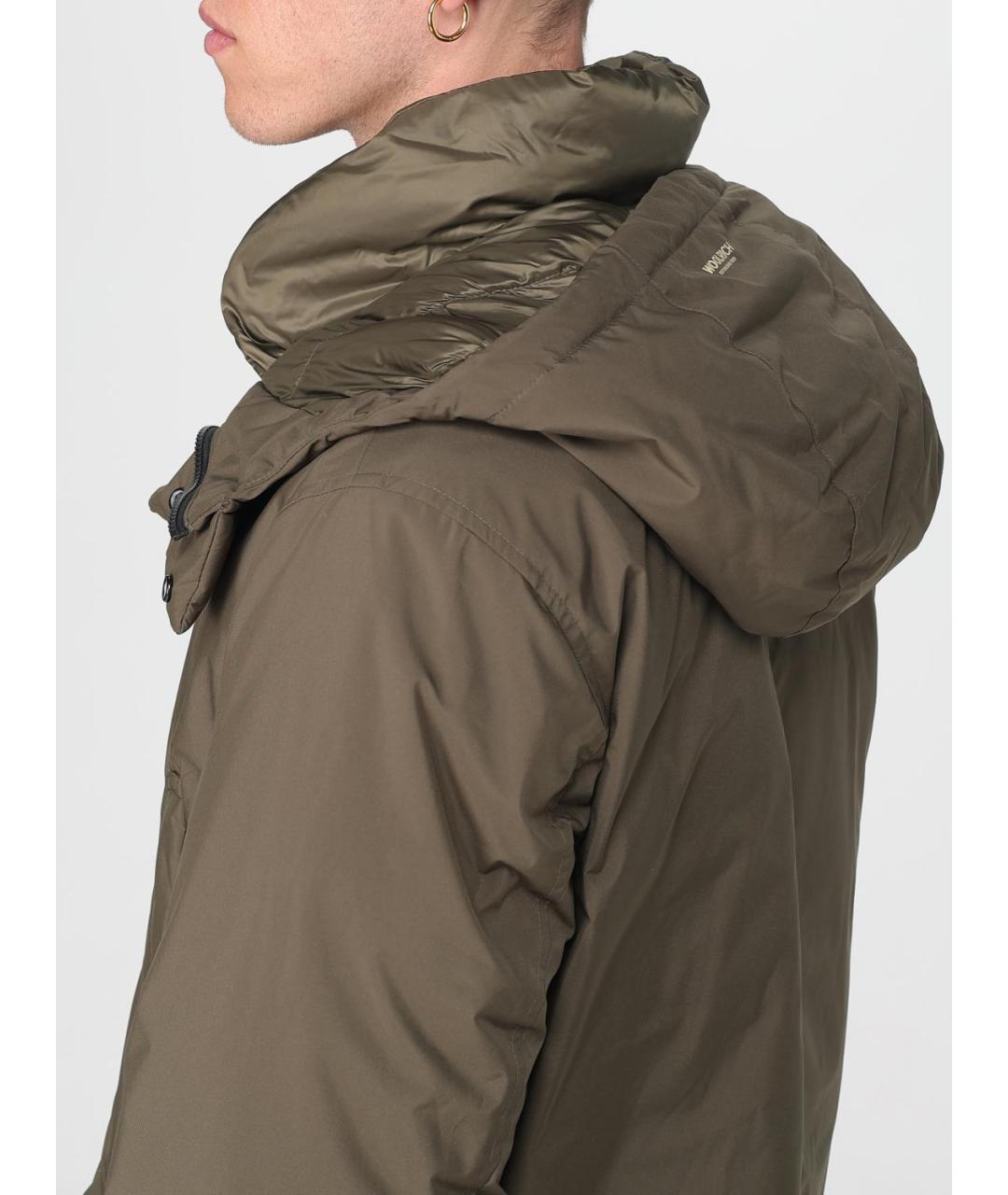 WOOLRICH Зеленая полиэстеровая куртка, фото 4