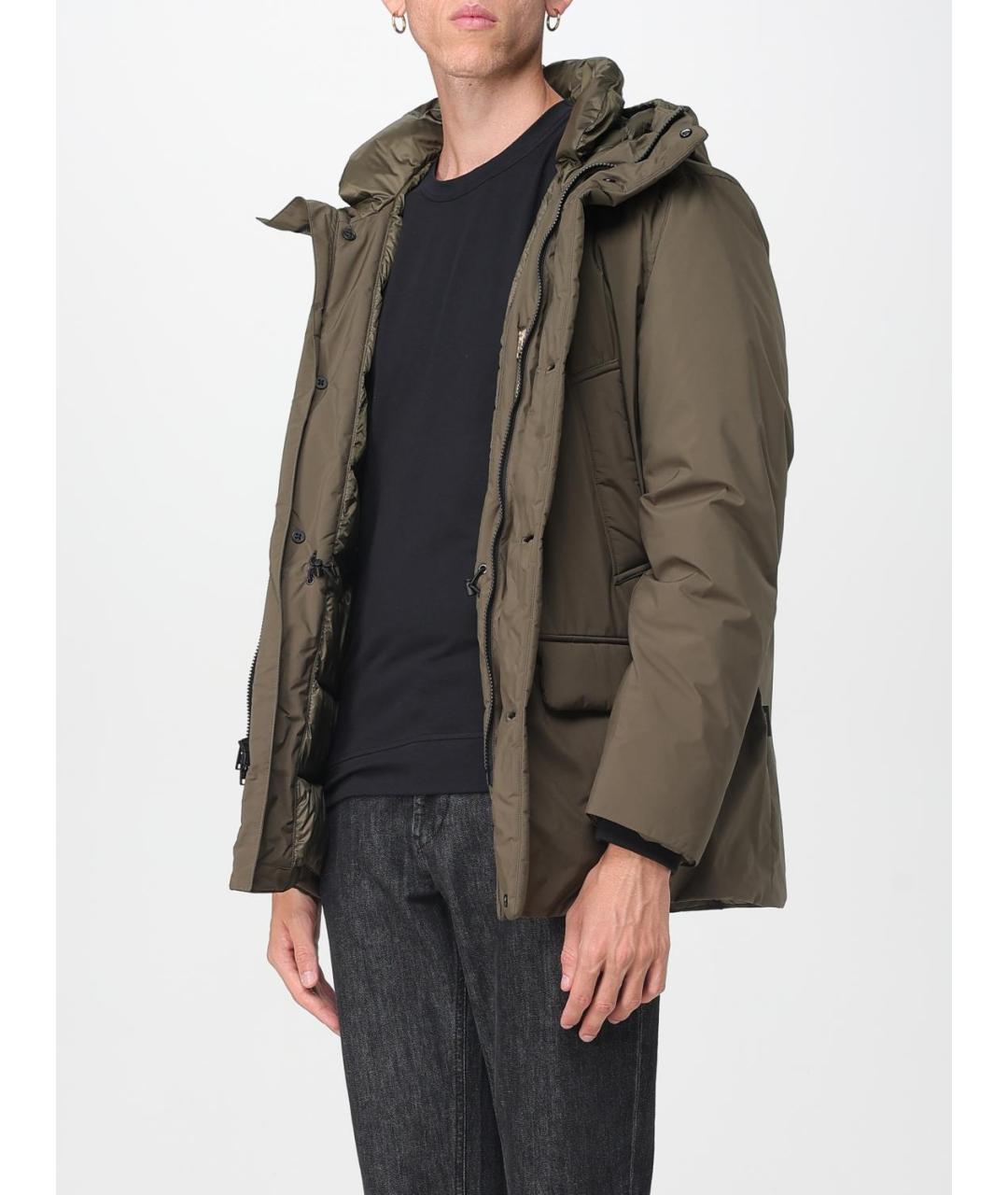 WOOLRICH Зеленая полиэстеровая куртка, фото 3