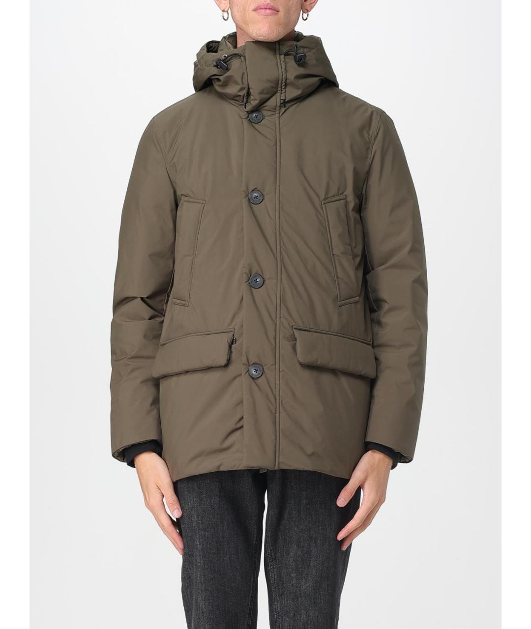 WOOLRICH Зеленая полиэстеровая куртка, фото 5