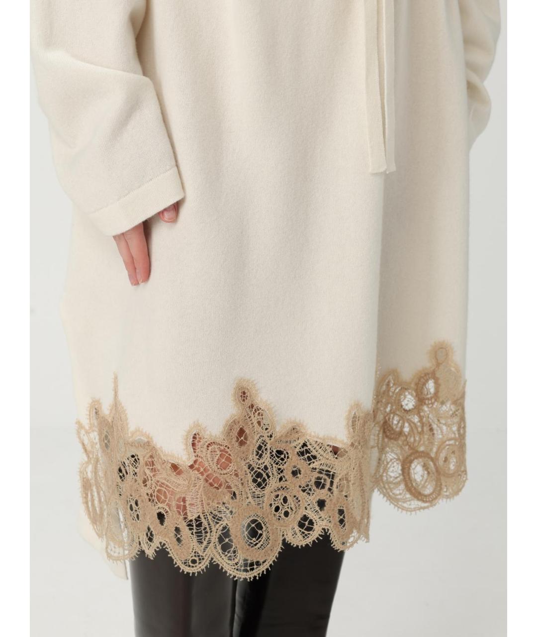 FABIANA FILIPPI Бежевое шерстяное повседневное платье, фото 4