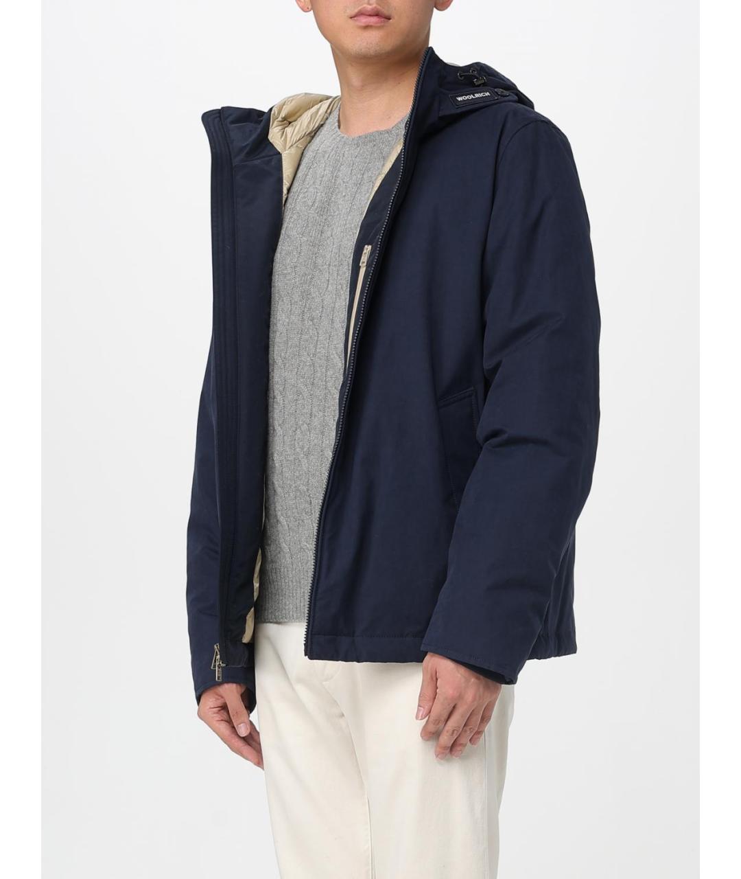 WOOLRICH Синяя полиэстеровая куртка, фото 4