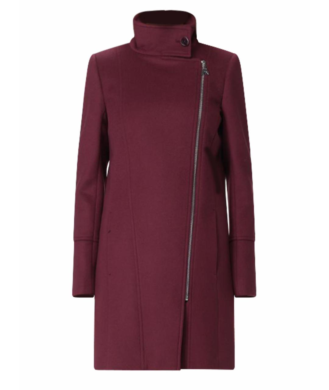 PATRIZIA PEPE Бордовое шерстяное пальто, фото 1