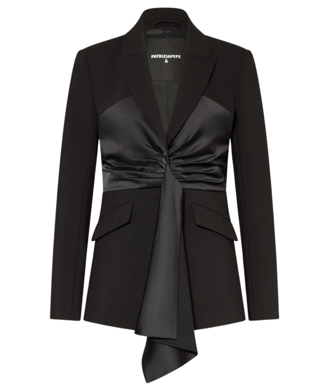 PATRIZIA PEPE Черный полиэстеровый жакет/пиджак, фото 1