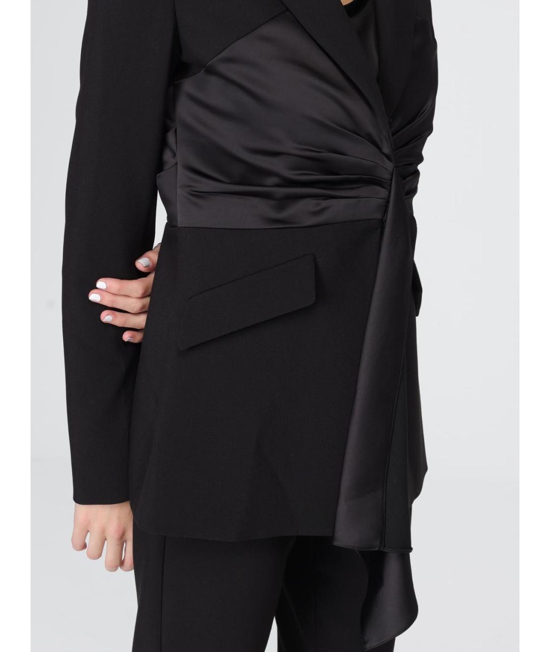 PATRIZIA PEPE Черный полиэстеровый жакет/пиджак, фото 5