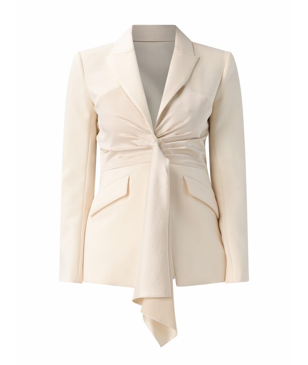 PATRIZIA PEPE Бежевая полиэстеровая куртка, фото 1