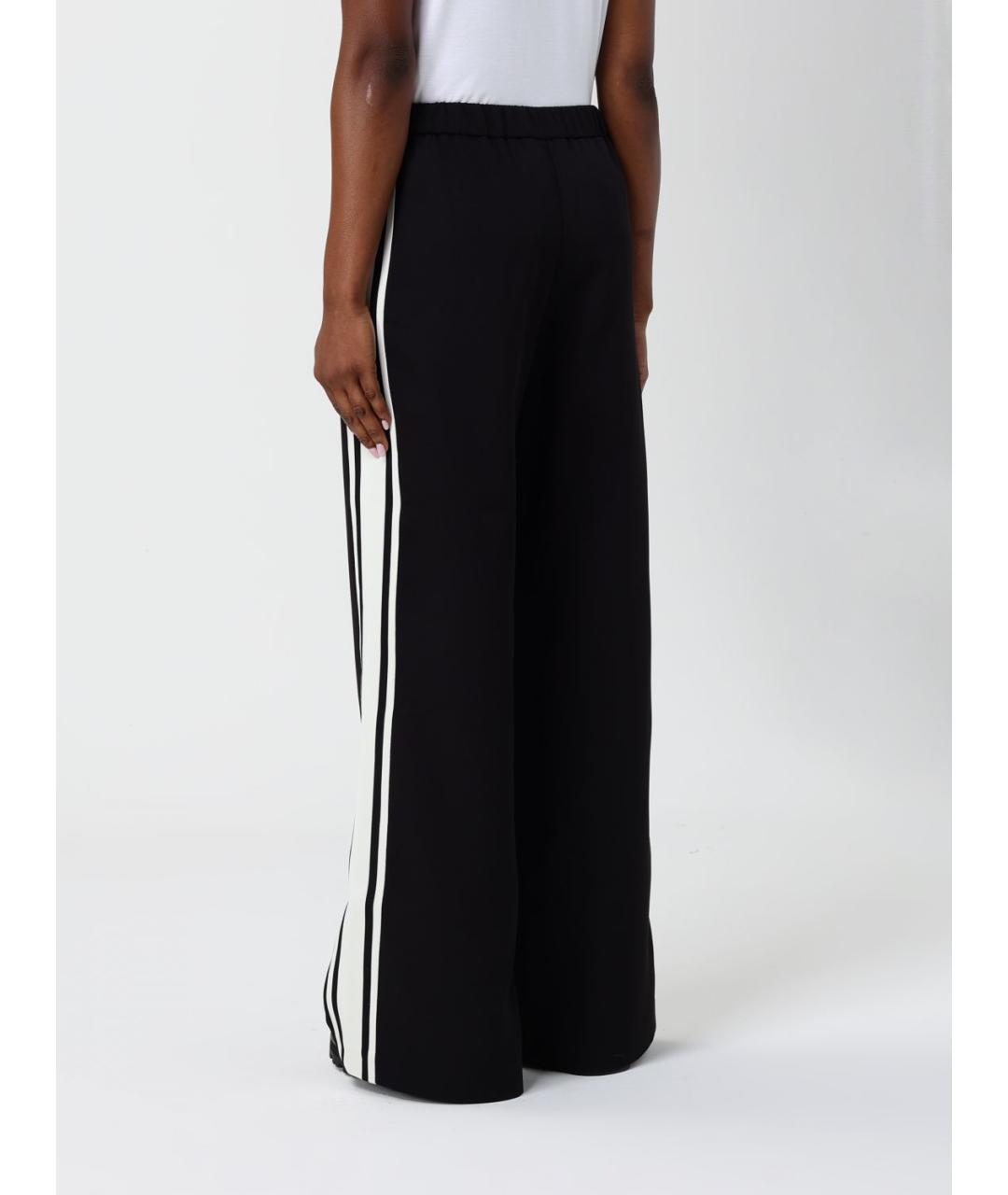 PATRIZIA PEPE Черные хлопковые прямые брюки, фото 2