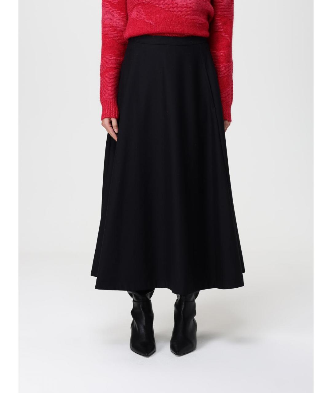 ADD Черная шерстяная юбка макси, фото 4