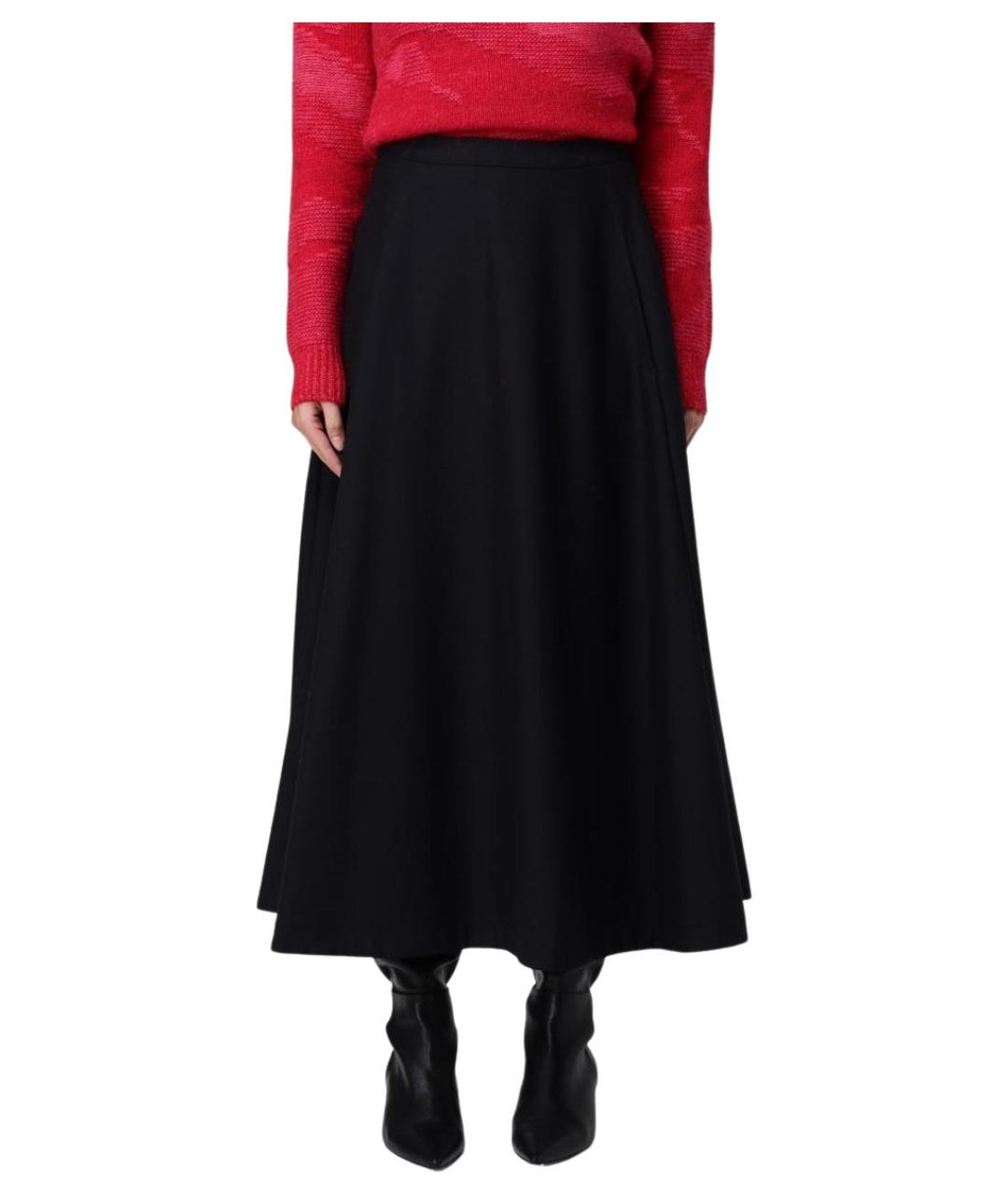 ADD Черная шерстяная юбка макси, фото 1