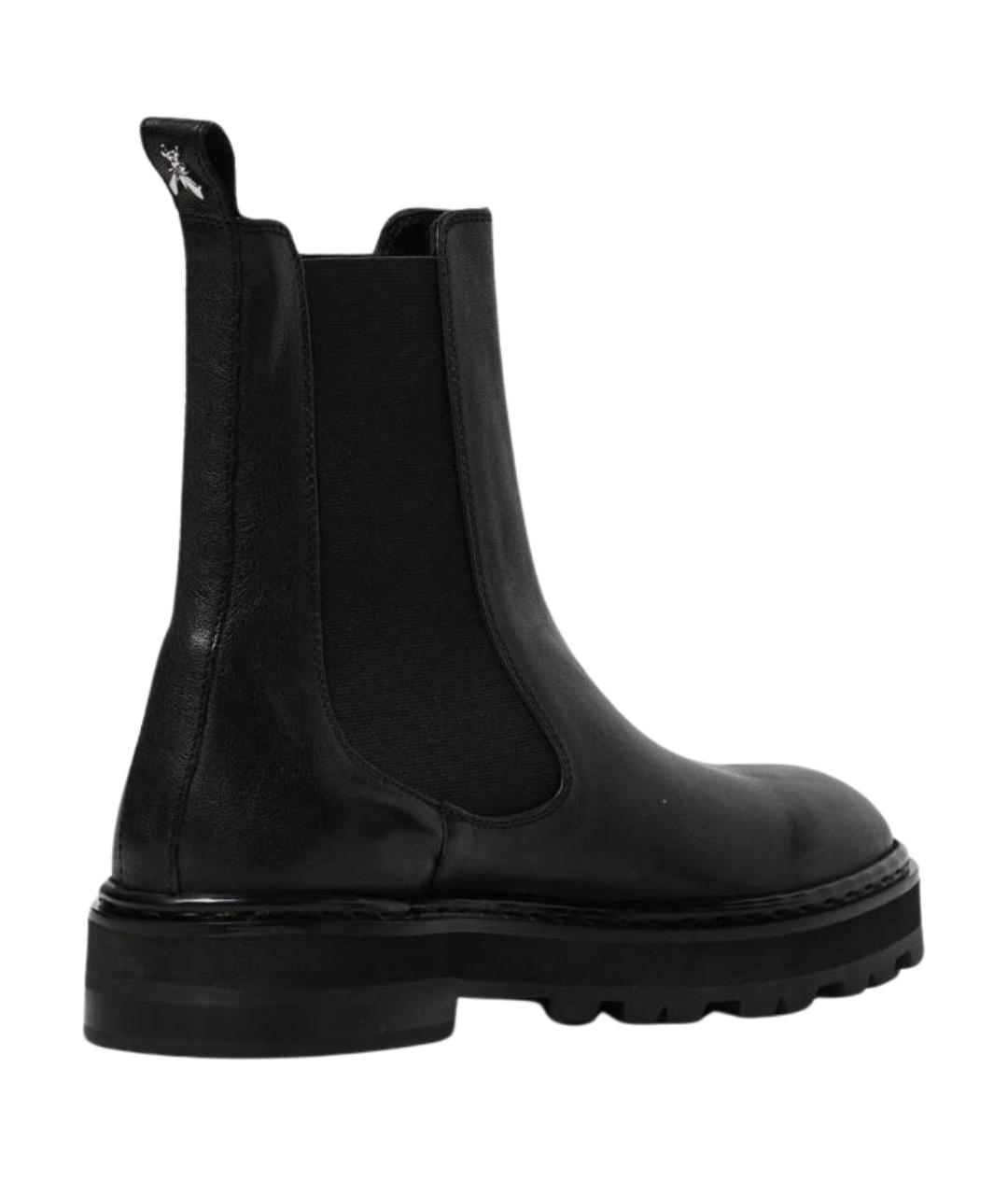 PATRIZIA PEPE Черные кожаные полусапоги, фото 3