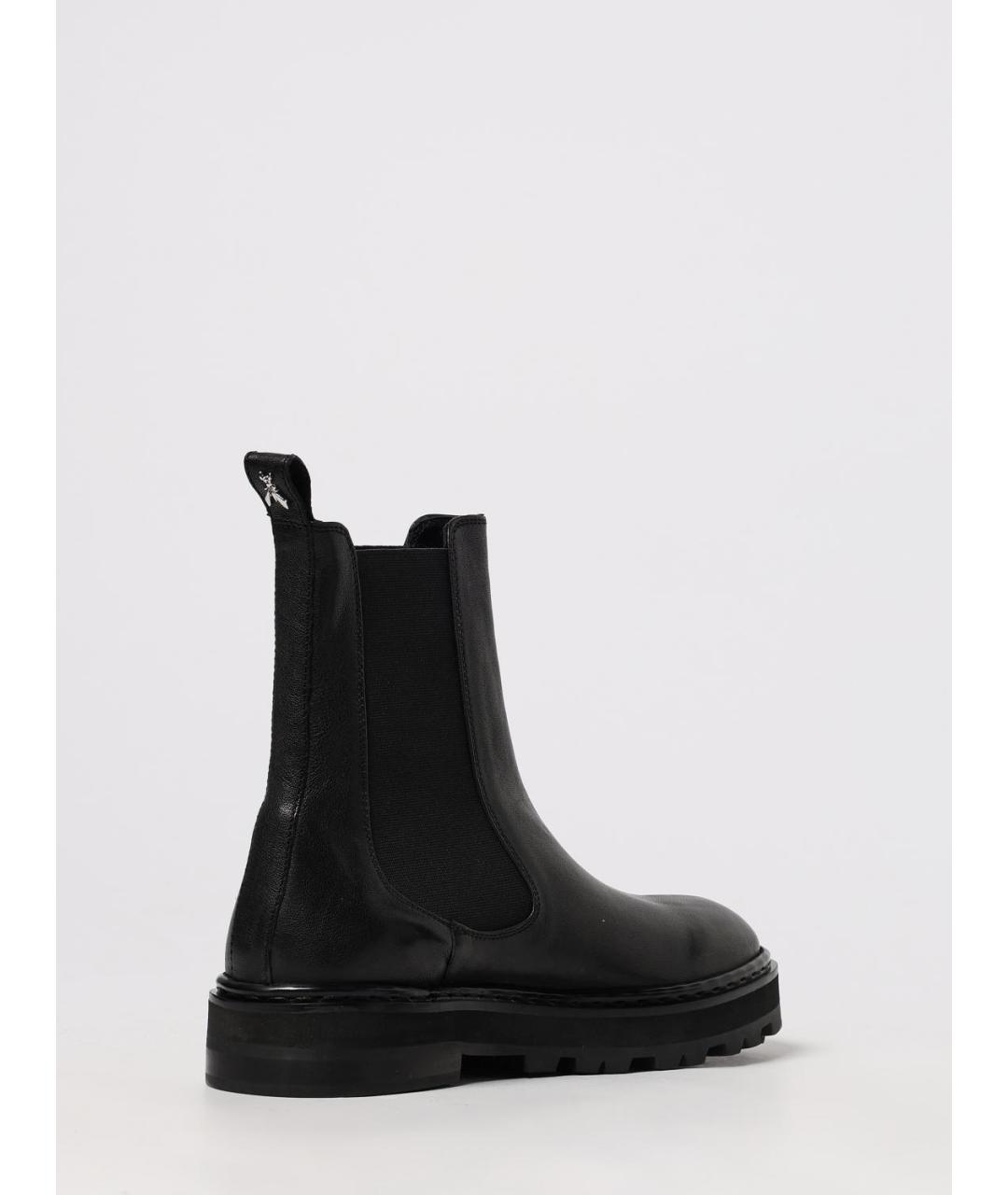 PATRIZIA PEPE Черные кожаные полусапоги, фото 3