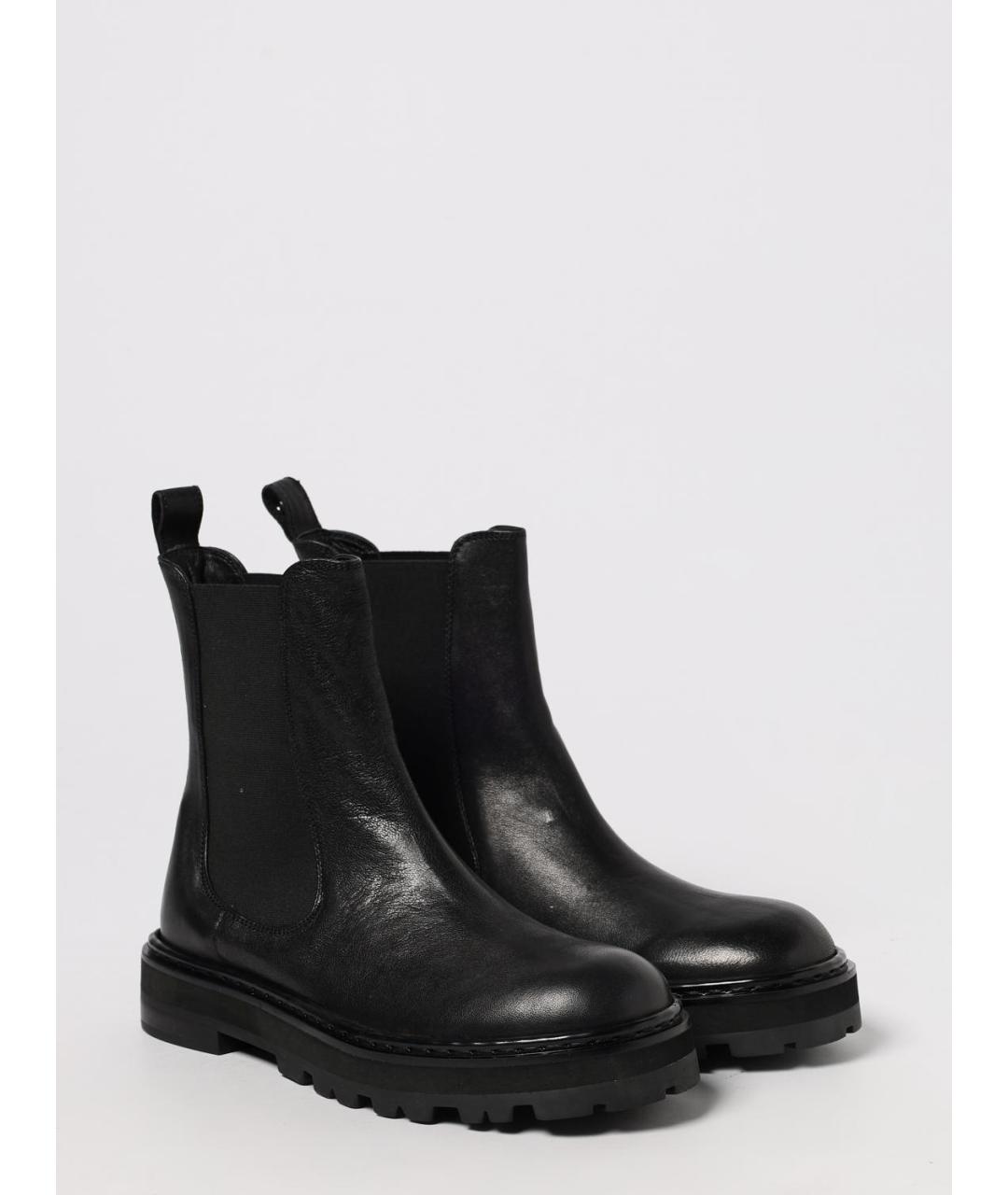 PATRIZIA PEPE Черные кожаные полусапоги, фото 2