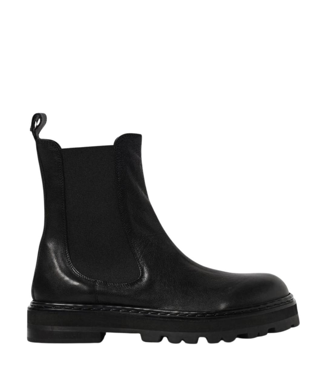 PATRIZIA PEPE Черные кожаные полусапоги, фото 1