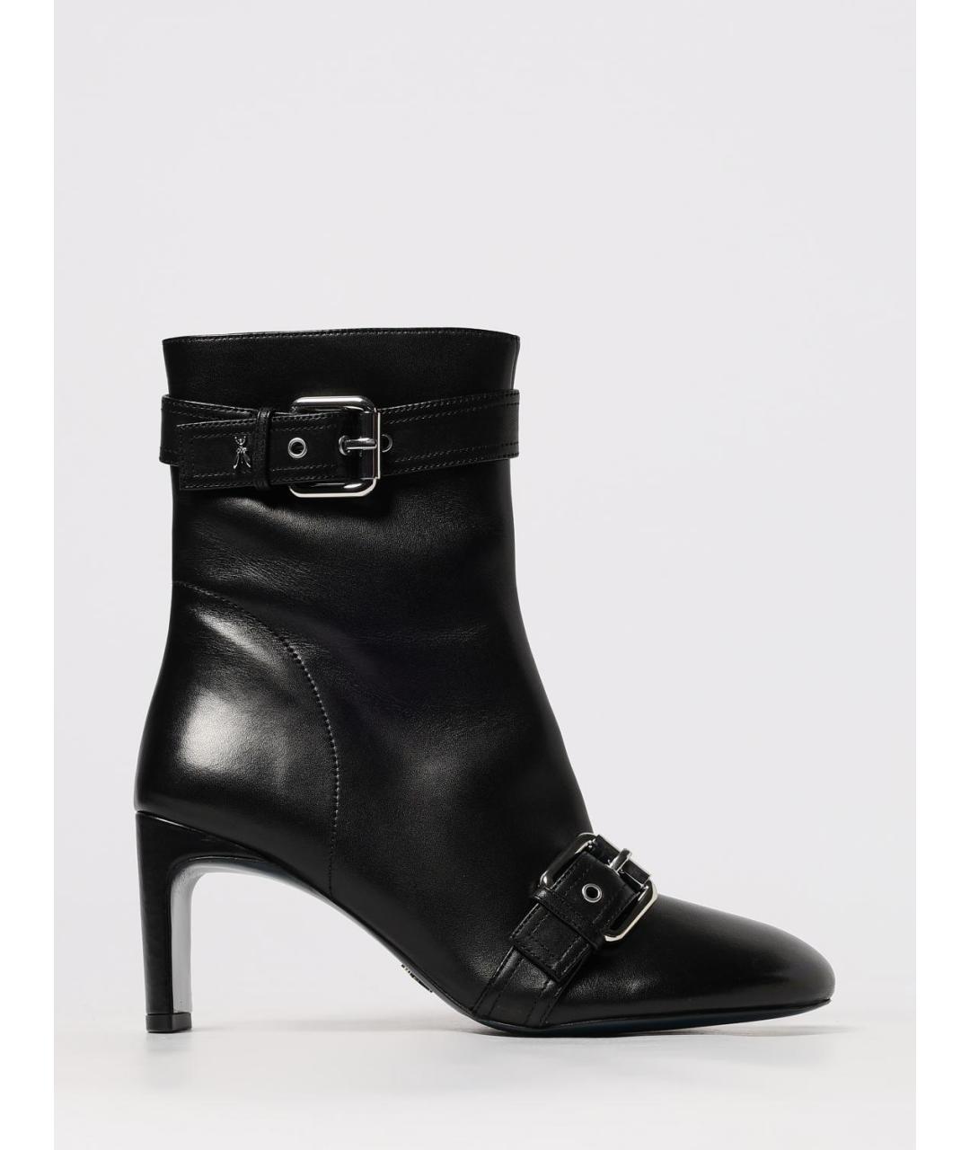 PATRIZIA PEPE Черные кожаные ботильоны, фото 4