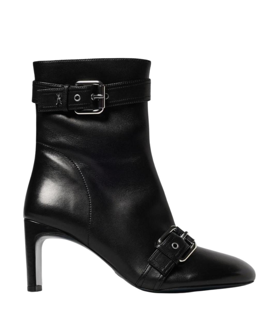 PATRIZIA PEPE Черные кожаные ботильоны, фото 1
