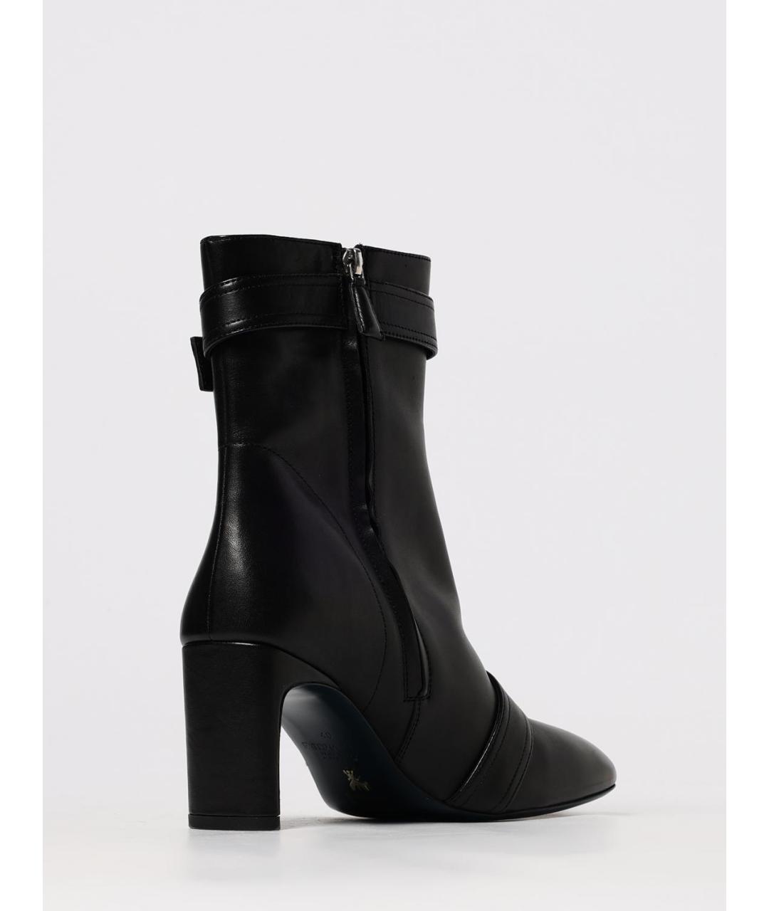 PATRIZIA PEPE Черные кожаные ботильоны, фото 3