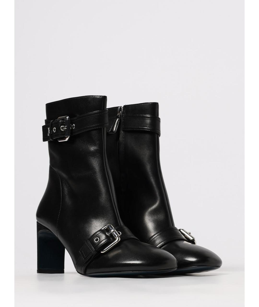 PATRIZIA PEPE Черные кожаные ботильоны, фото 2