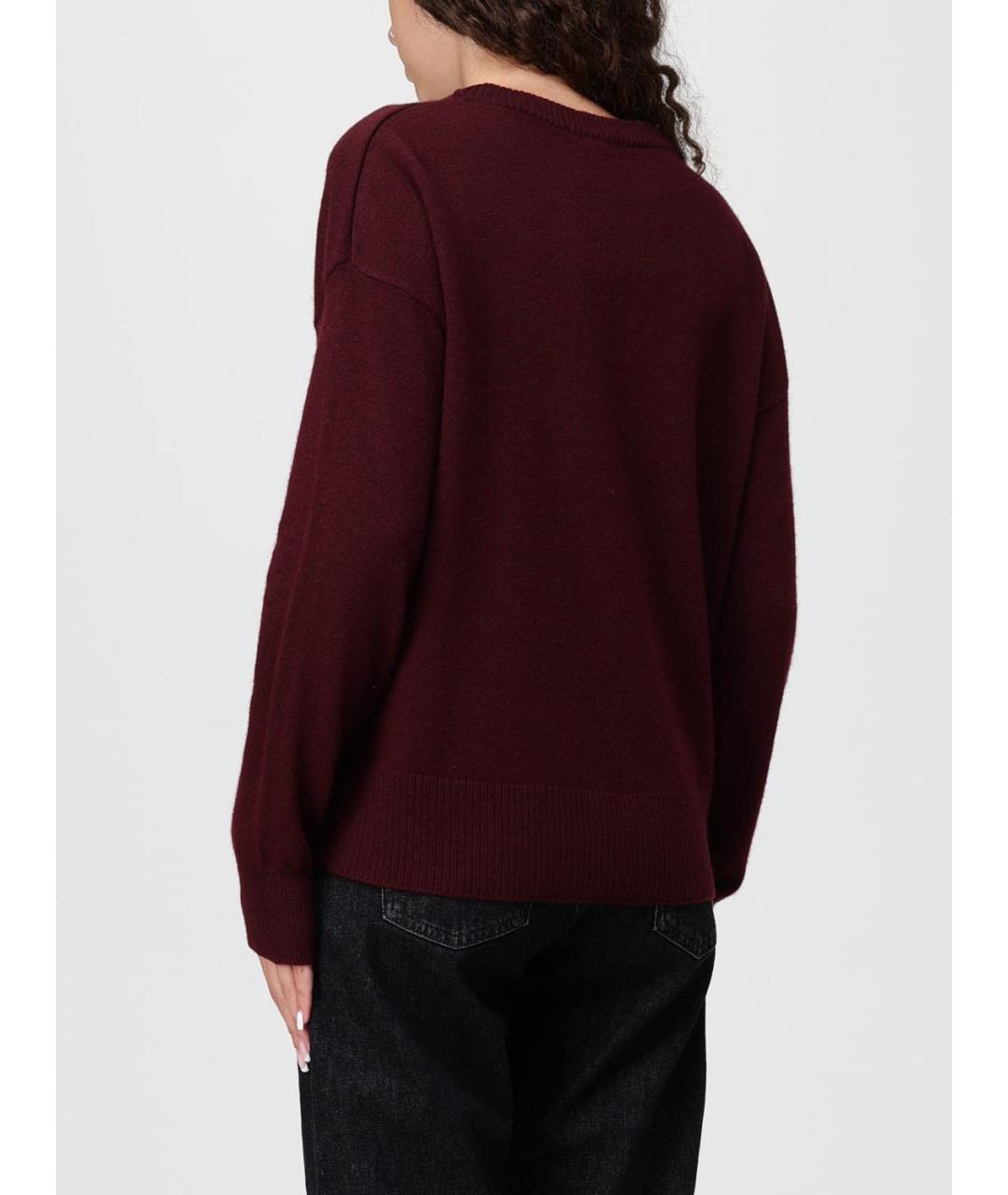 WOOLRICH Бордовый шерстяной джемпер / свитер, фото 2