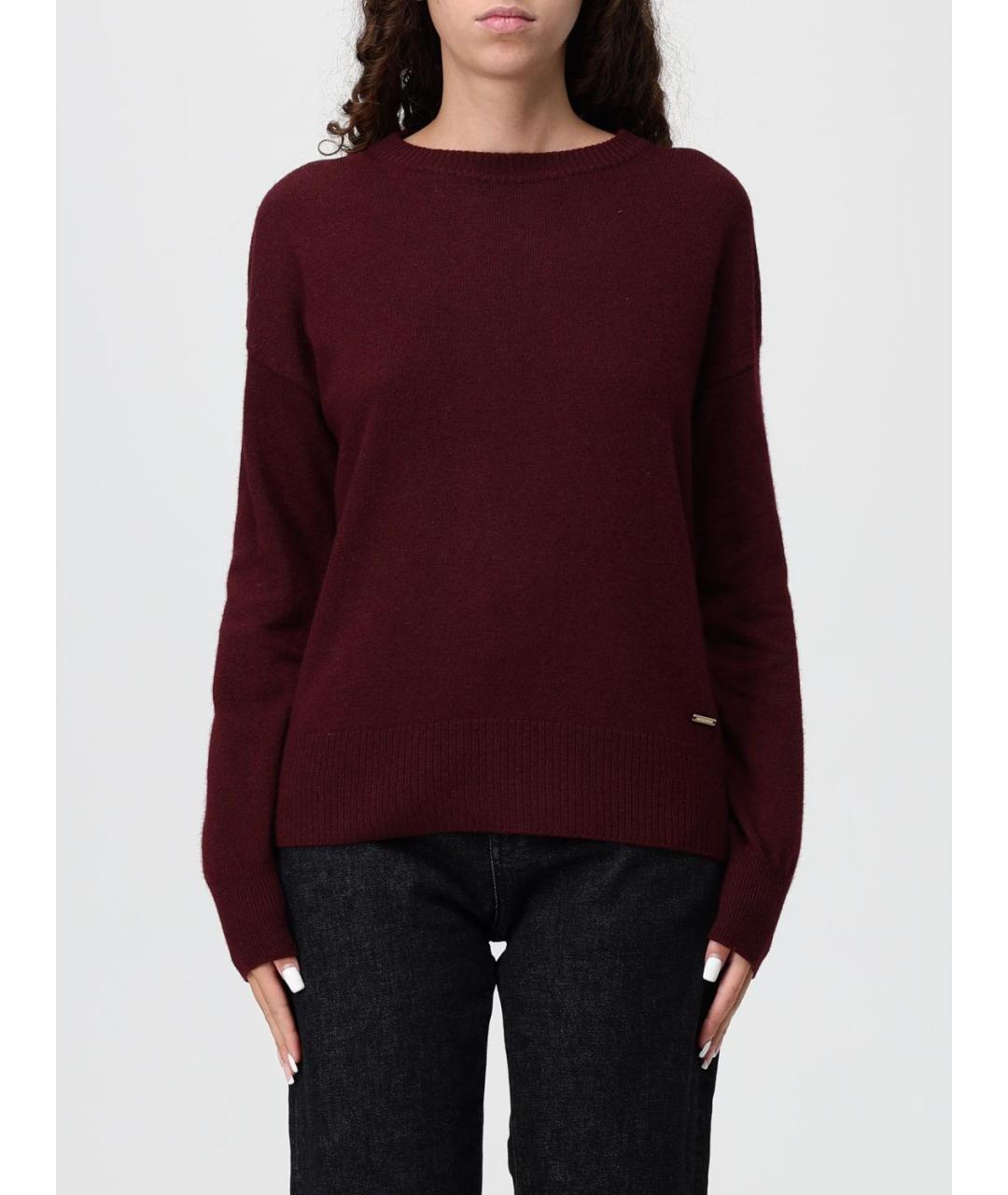 WOOLRICH Бордовый шерстяной джемпер / свитер, фото 4